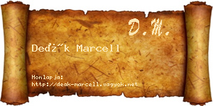 Deák Marcell névjegykártya