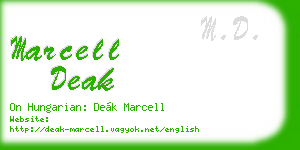 marcell deak business card