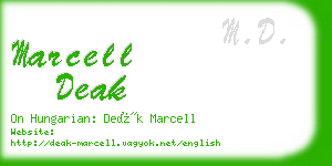 marcell deak business card